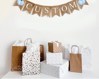 Striscione di zucche / Decorazioni autunnali per compleanno / Baby shower a tema zucca / Decorazioni con zucche blu / Striscione personalizzato / Striscione su misura