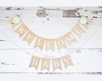 Hot Air Balloon Baby Shower Decor, Up Up and Away Baby Shower, Hot Air Balloon Welcome Baby Banner, Balloon Shower Garland, B721