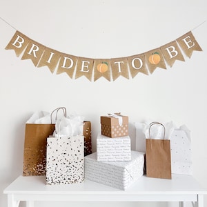 Bridal Shower Decorations | Peach Party Decor | Bride to Be Banner | Engagement Party Sign | Summer Bridal Shower Themes | Peach Banner