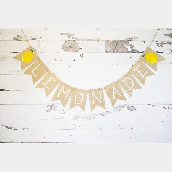 Lemonade Stand Decor, Lemonade Banner, Summer Lemonade Party Banner, Lemon Decor B611