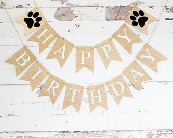 Pet Birthday Party Decorations, Pet Party Banner, Puppy Party Decor, Puppy Banner, Dog Themed Party Decorations, Dog Happy Birthday, B954