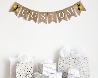Bumblebee Baby Shower | What Will It Bee Gender Reveal | Bee Theme Party | Custom Banner | Personalized Party Banner