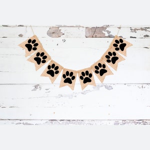 Banner para animais de estimação, banner para cães, decoração de festa de aniversário para animais de estimação, banner para festa de aniversário de cachorro, festa de aniversário de cachorro, banner vamos pawty, b1016