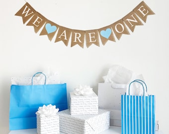 Twin 1st Birthday | First Birthday Decorations | Party Banner | Cake Smash Backdrop | Burlap Garland | One Banner |