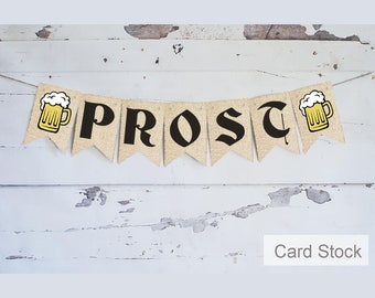 Cheers Banner, Prost, Beer Festival Sign, Oktoberfest Banner, Beer Decor, Bar Sign B361