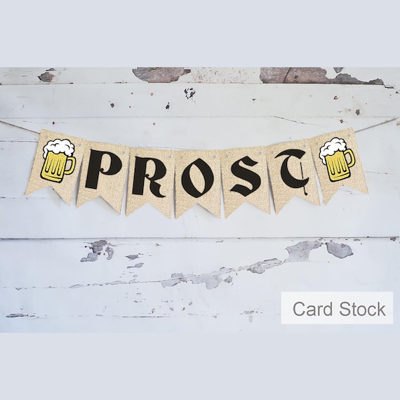 Cheers Banner, Prost, Beer Festival Sign, Oktoberfest Banner, Beer Decor, Bar Sign B361
