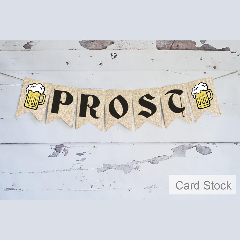 Cheers Banner, Prost, Beer Festival Sign, Oktoberfest Banner, Beer Decor, Bar Sign B361 image 1