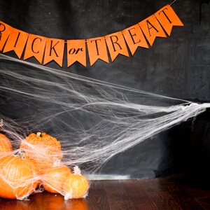 Trick or Treat Banner, Trick or Treat Cardstock Banner, Halloween Banner, Halloween Banner, P070 image 2