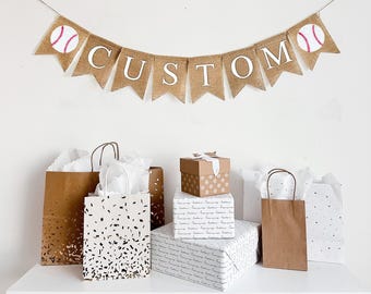 Decoraciones para fiestas de béisbol, decoraciones de cumpleaños, pancartas personalizadas, cumpleaños de béisbol, fiesta temática deportiva, pancartas personalizadas
