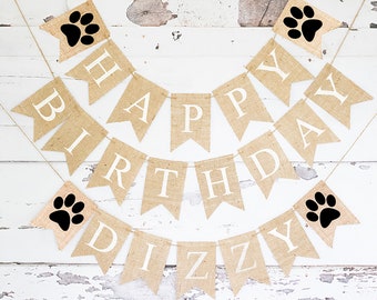 Dog Birthday Party Decorations, Personalized Pet Party Banner, Puppy Party Decor, Dog Themed Party Decorations, Dog Happy Birthday, B956