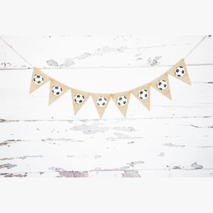 Soccer Burlap Banner, Soccer Banner, Soccer Decor, Soccer Party Sign, Soccer Party, B208
