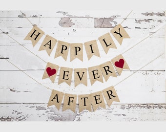 Happily Ever After Banner Fairytale Wedding Banner Princess - Etsy