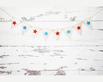 Rustic 4th July Banner, 4th of July Decor, Vintage 4th of July Banner, Independence Day Banner, 4th of July Party, SALE34