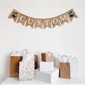 Unter dem Meer Party Dekorationen | Ozean-Party | Benutzerdefinierte Banner | Wal-Babyparty | Unter dem Meer-Kinderzimmer | Wal Party | Geburtstagsgirlande