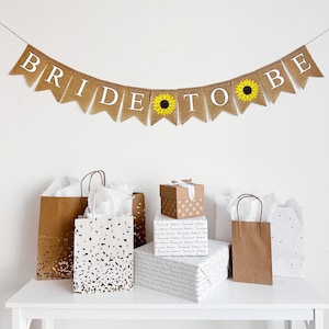 Banner Bride To Be | Zonnebloem vrijgezellenfeest | Vrijgezellenfeestbanner | Decoratie verlovingsfeest | Rustiek bruiloftsdecor | Bord vrijgezellenfeest