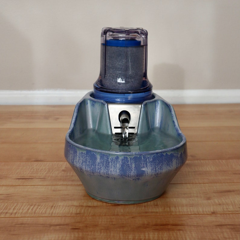 Ceramic filtering water bowl for pets. Dog fountain. Cat Etsy