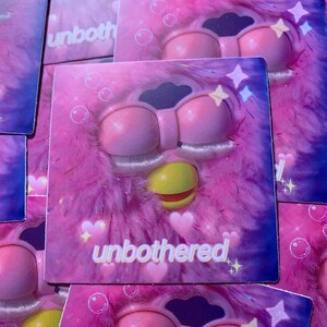 unbothered 3 vinyl sticker image 2