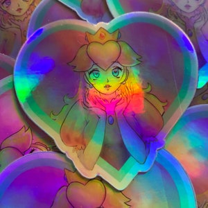 IMPERFECT - Princess Peach 3” x 3” holo sticker