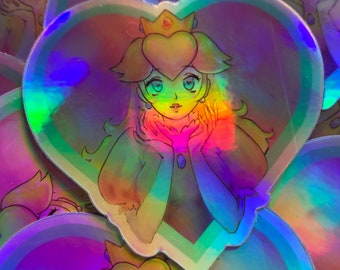 IMPERFECT - Princess Peach 3” x 3” holo sticker