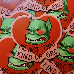 tsundere orc - 3” matte vinyl sticker