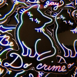 be gay do crime - gloss 3” vinyl sticker
