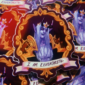 SALE - i am revendreth Sire Denathrius 3&quot; gloss vinyl sticker