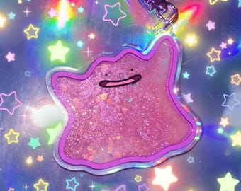 igual - chaveiro de acrílico com glitter líquido e areia movediça de 2,5 polegadas