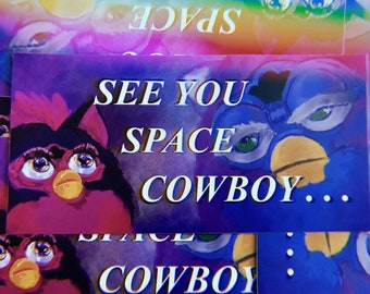 SPACE FURBY - bumper sticker