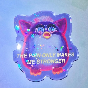 Pain - 2,5-inch holo-acrylfurbymagneet