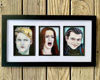carlisle's head game - framed triptych art print set wall deco