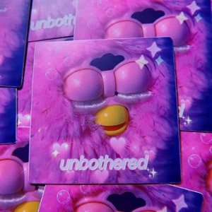 unbothered 3 vinyl sticker image 1