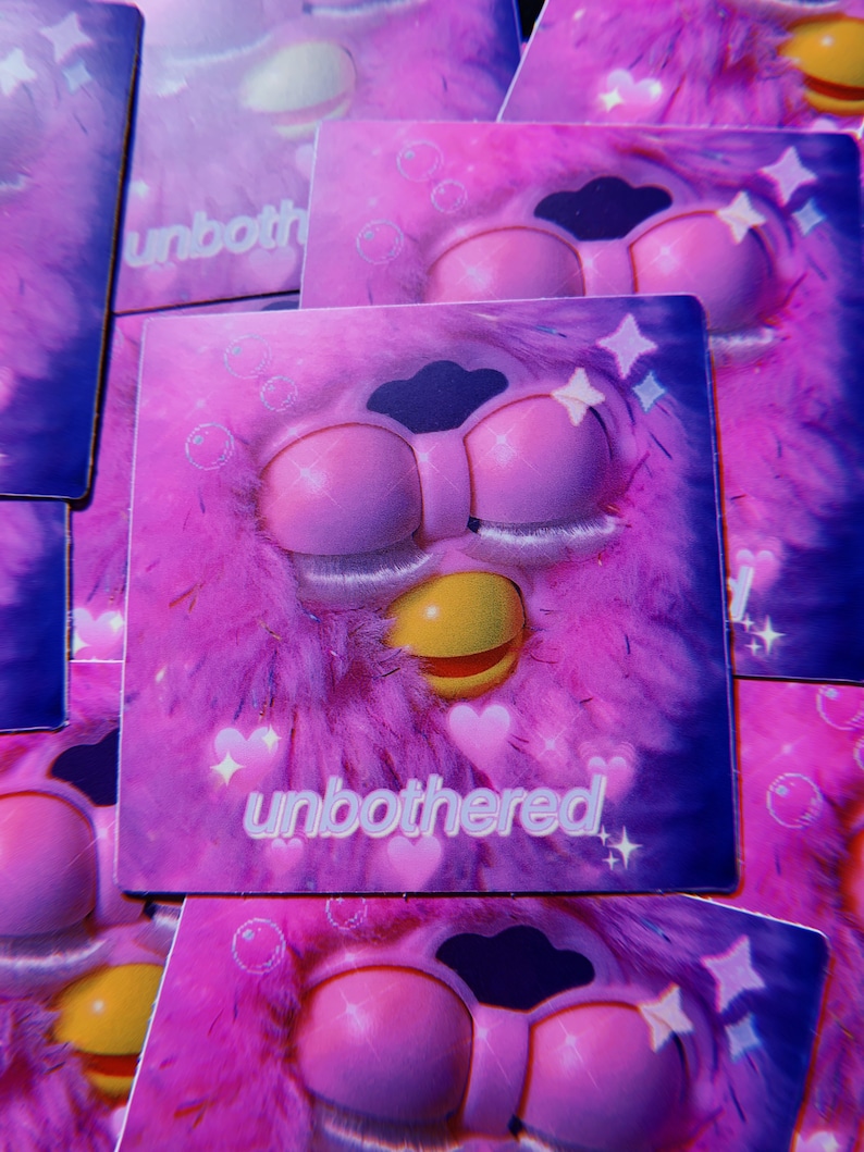 unbothered 3 vinyl sticker image 1