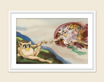 the creation of furby - 11” x 17” art print