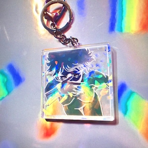 Motoko - Llavero holográfico de 2,5" con forma de fantasma en la concha