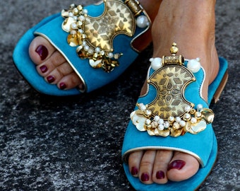 Sandalias "Cleopatra" (hechas a mano a pedido)