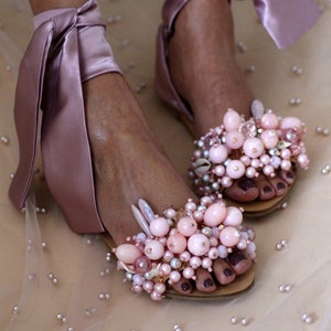 Sandals "Gloria Pink" (handmade to order)