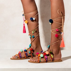 Tie up gladiator sandals Penny Lane'' handmade to order image 3