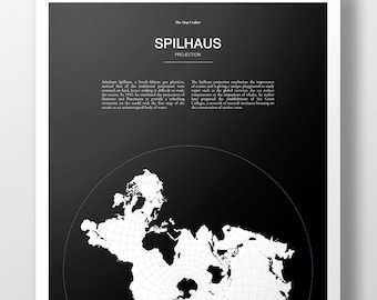 Splihaus Projektions-Weltkartenposter