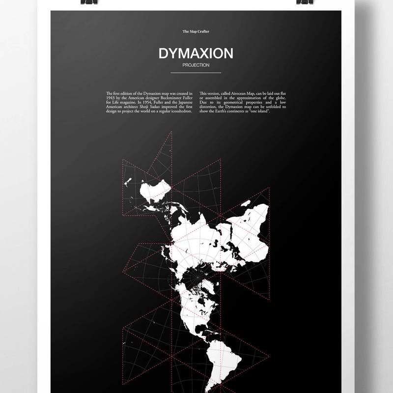 Dymaxion Map Poster - Etsy