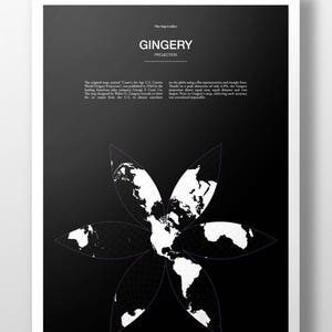 Gingery Projection World Map Poster