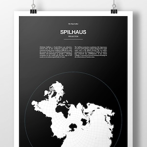 Splihaus Projektions-Weltkartenposter