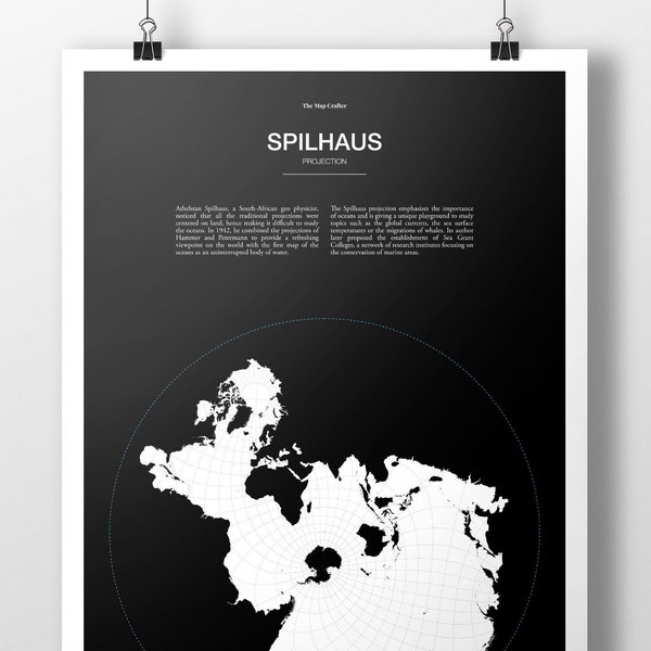 Splihaus Projection World Map Poster