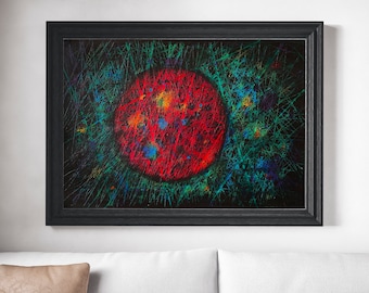 Bangladesh Flag Painting: Textured Rising Sun Fine Art