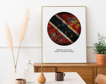 Trinidad and Tobago Flag Giclee Print: Distressed Vintage Art