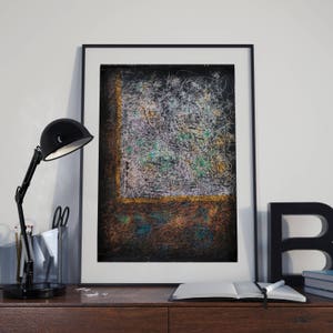 Handgemaltes Kunstwerk "Buchstabe L",Vintage-Mixed Media-Texturierte Kunst-Bunt-Rustikaler Stil-Industrial Style-Handmade-Leichte Struktur-Abstrakte Kunst