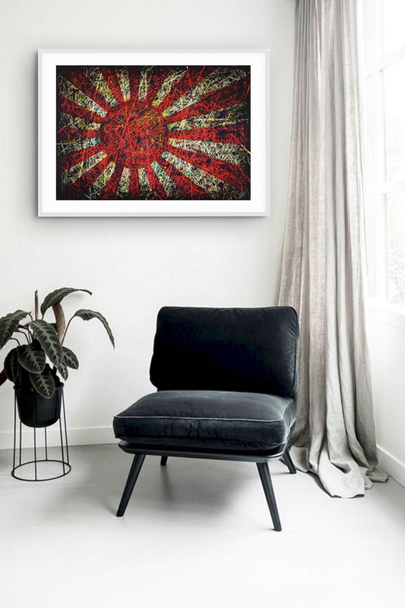 Japan Rising Sun Flag Giclee Print: Distressed Vintage Art - Etsy UK