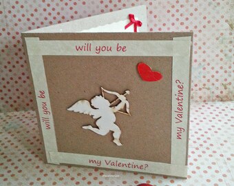 Valentine's Day card, rustic Valentine's Day card, Valentine's Day, Love card, will you be my Valentine card,  Amor card, Cupid card