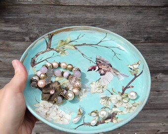 musical jewellery dish, trinket dish, jewellery tray, wooden jewellery dish, trinket tray