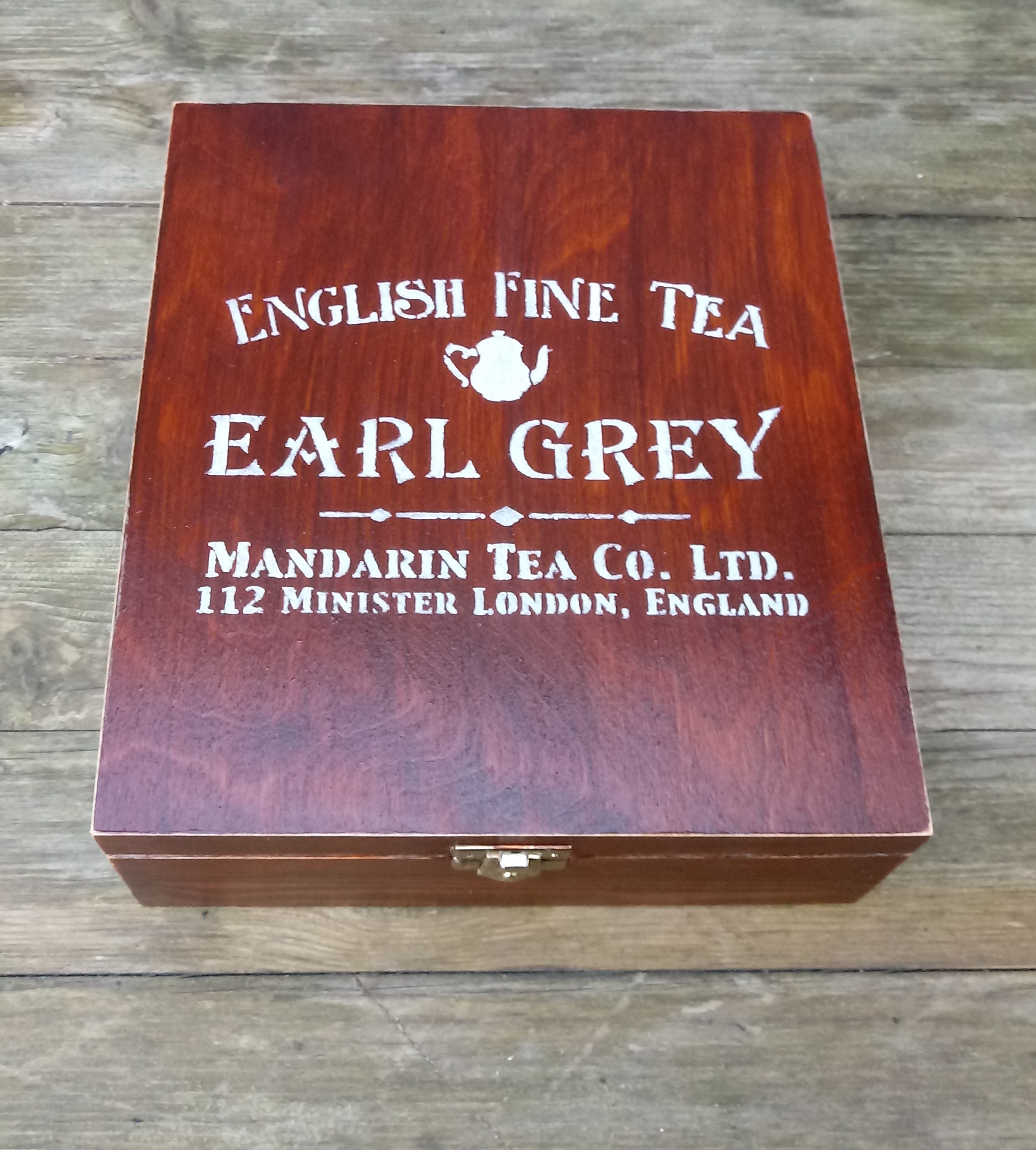 Wooden Tea Bag Box Gift for Him Tea Bag Storage Vintage Tea Etsy UK