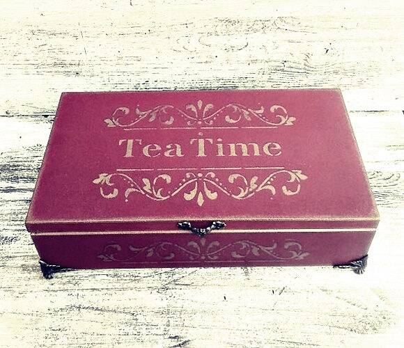 large tea bag box tea bag box vintage tea box luxury tea Etsy